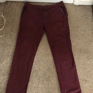 Maroon skinny dress pants (kinda)